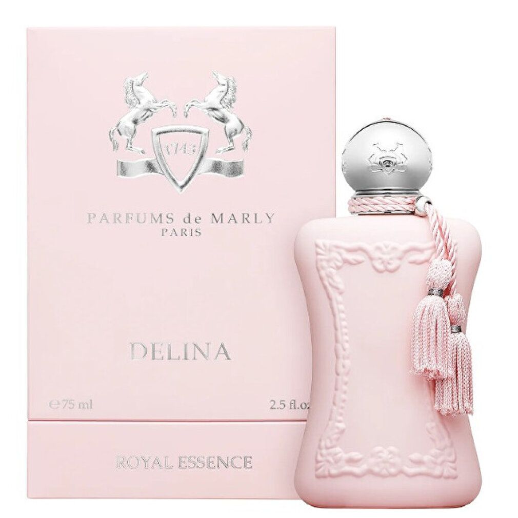 Flacon et emballage de parfum Delina, 75 ml.