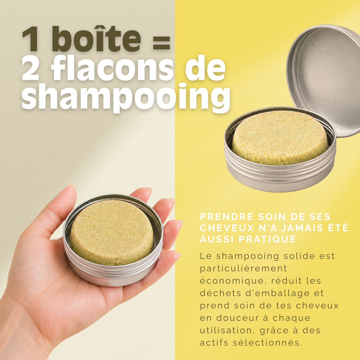 VitalizeNature Vital Balance Barre de Shampooing – Huile d’olive & extraits de plantes