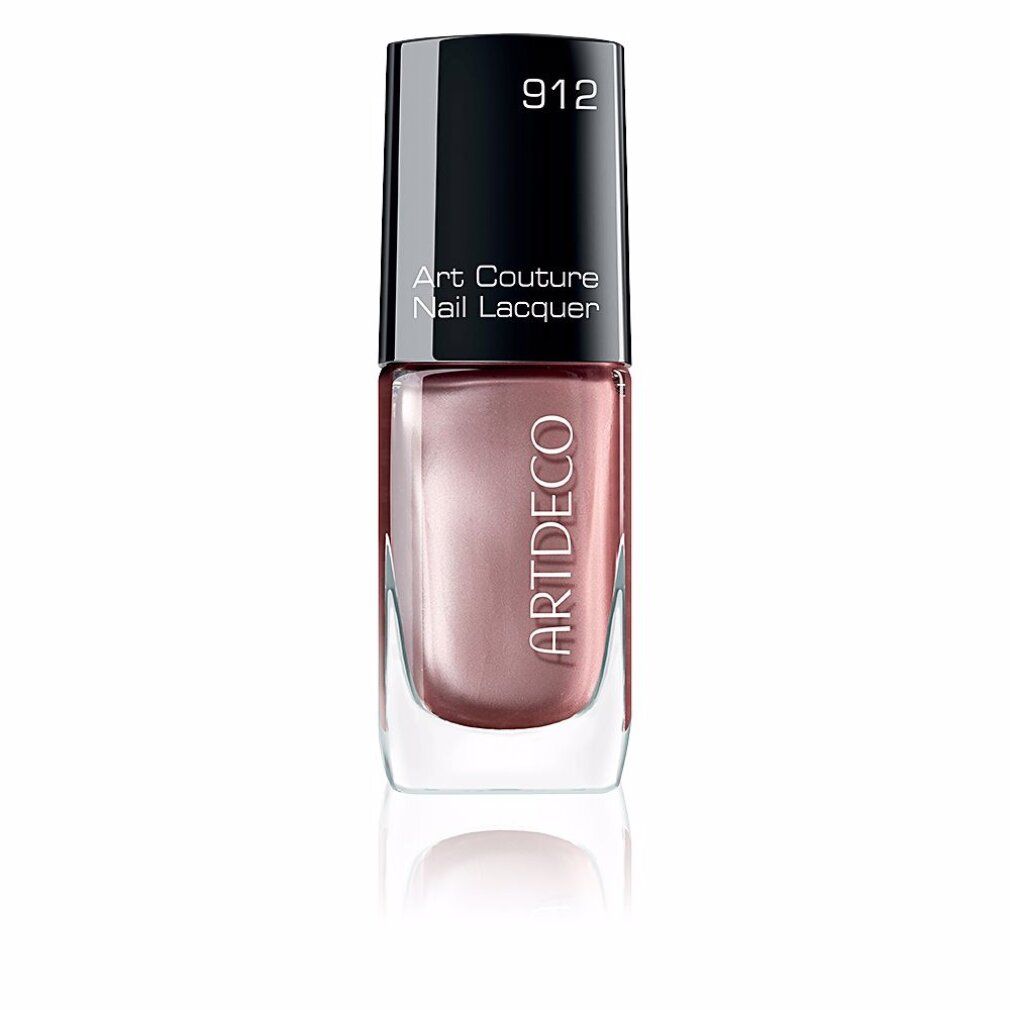 Artdeco Art Couture Nagellak, tint 912. Roze metallic. Zwarte dop, vierkant glazen flesje.