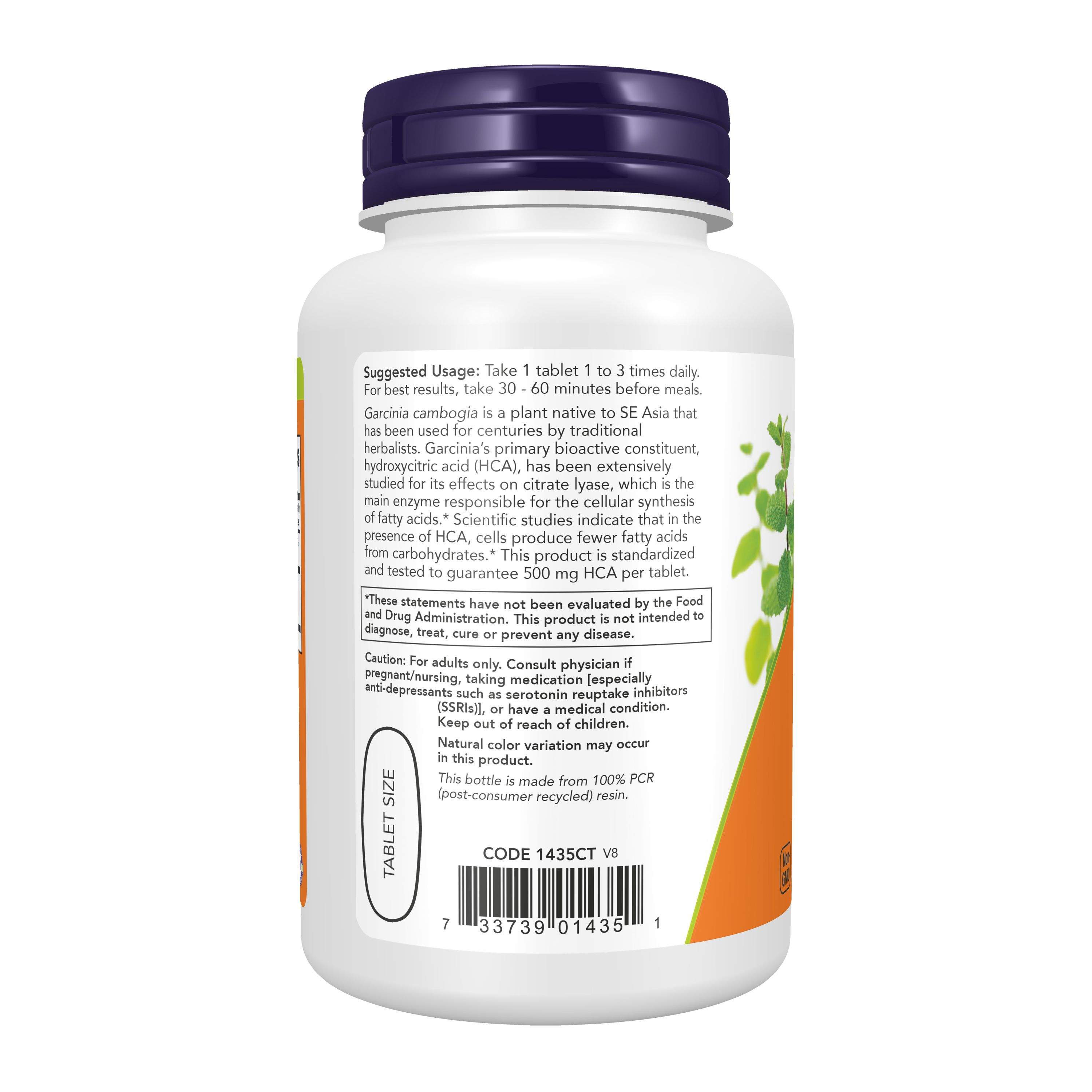 Bouteille de supplément, dos étiqueté avec instructions d'utilisation et avertissements.