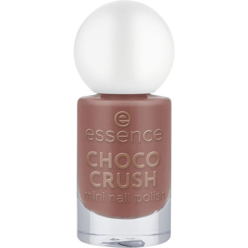 Flesje Essence Choco Crush mini nagellak in bruin.