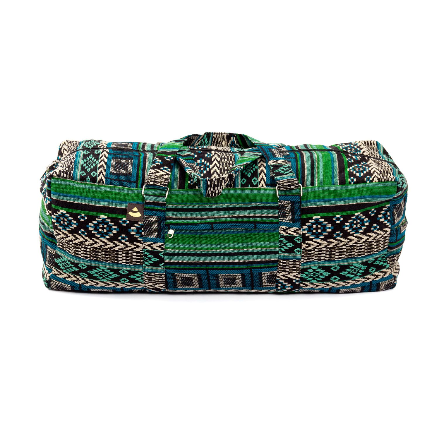 bodhi Collection ETHNO : Sac de Yoga Kit, motifs noir-blanc-vert