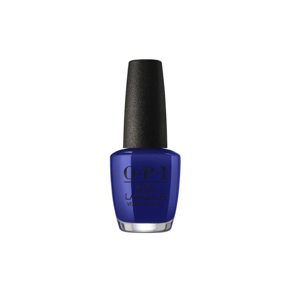 OPI Vernis à Ongles Nail Lacquer fles. Donkerblauwe lak, zwarte dop.