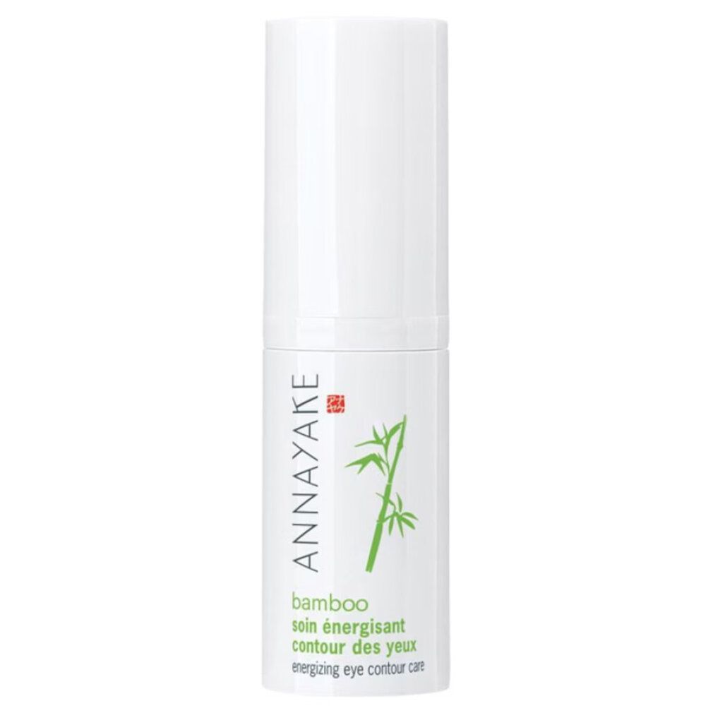 Annayake Bamboo oogcrème in witte flacon met bamboe-illustratie.