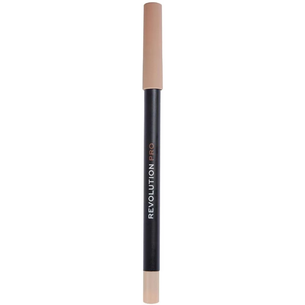 Crayon eyeliner beige avec corps noir. Inscription Revolution Pro.