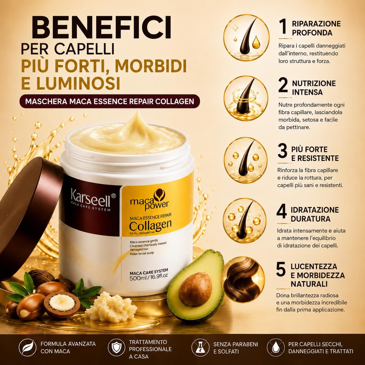 KARSEELL Coffret Capillaire : Masque au Collagène + Sérum à l’Argan
