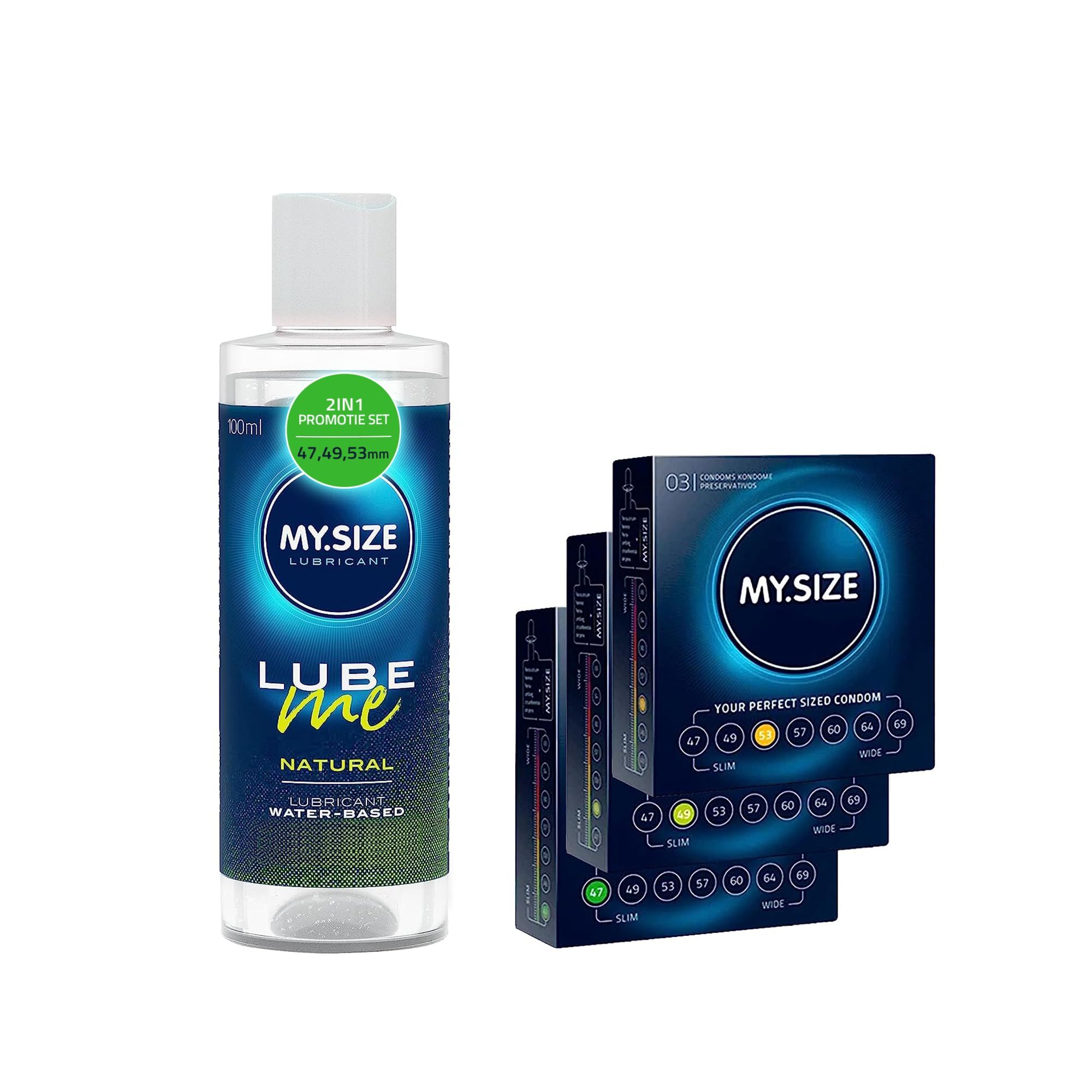 MY.SIZE Condooms + LUBE ME Natural Set