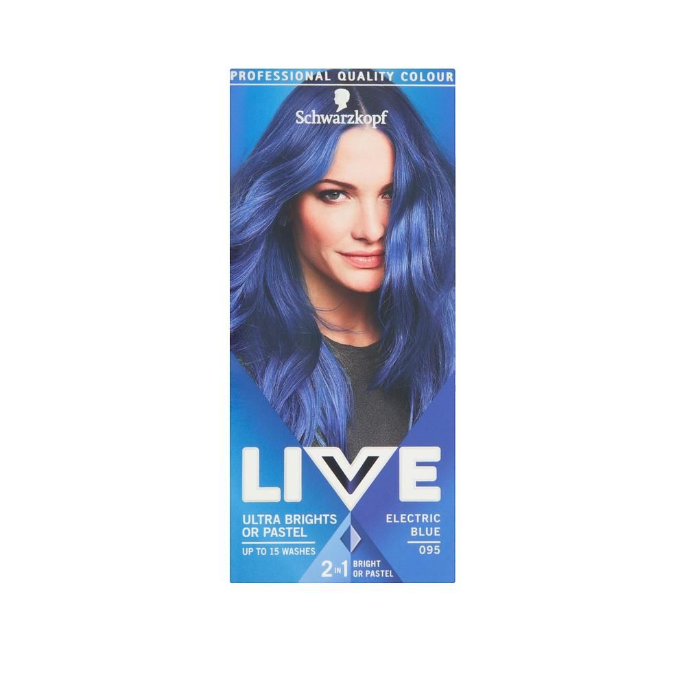 Schwarzkopf LIVE 95 ELEKTRISCH BLAUW Semi-permanente haarkleuring