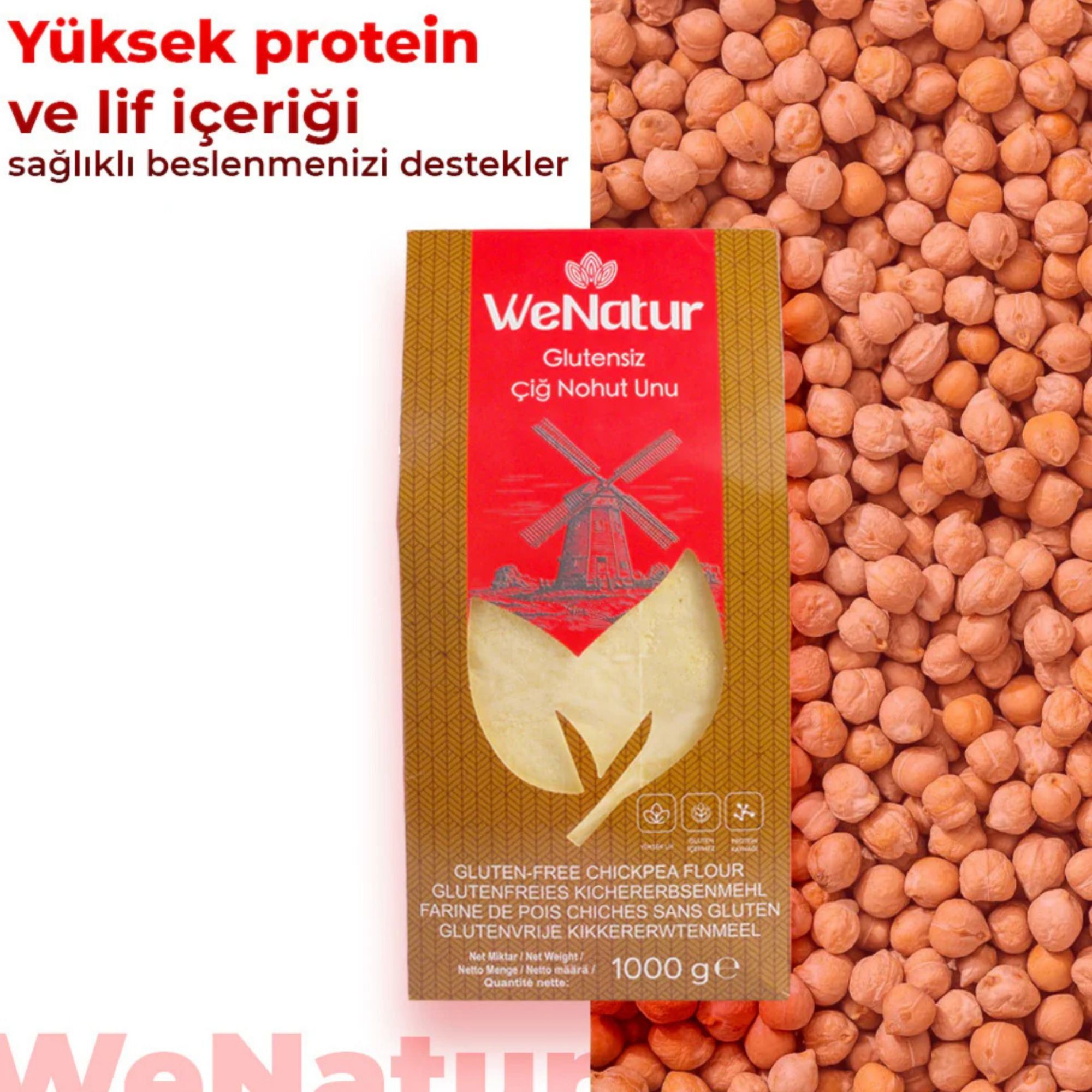WeNatur Farine de pois chiches sans gluten