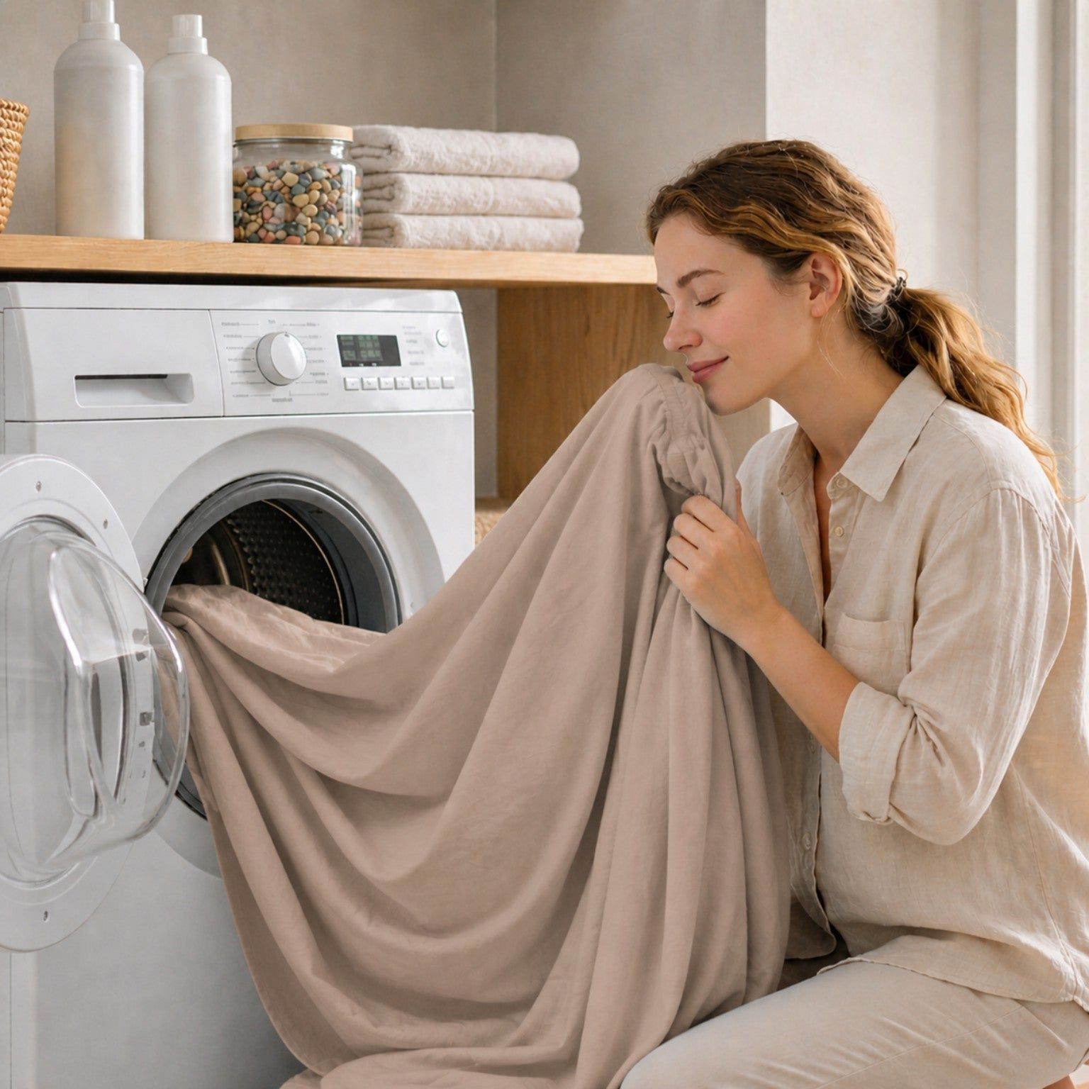 The White Stone Lakenset Eenpersoons 100% Katoen Percal 200 TC Mokka
