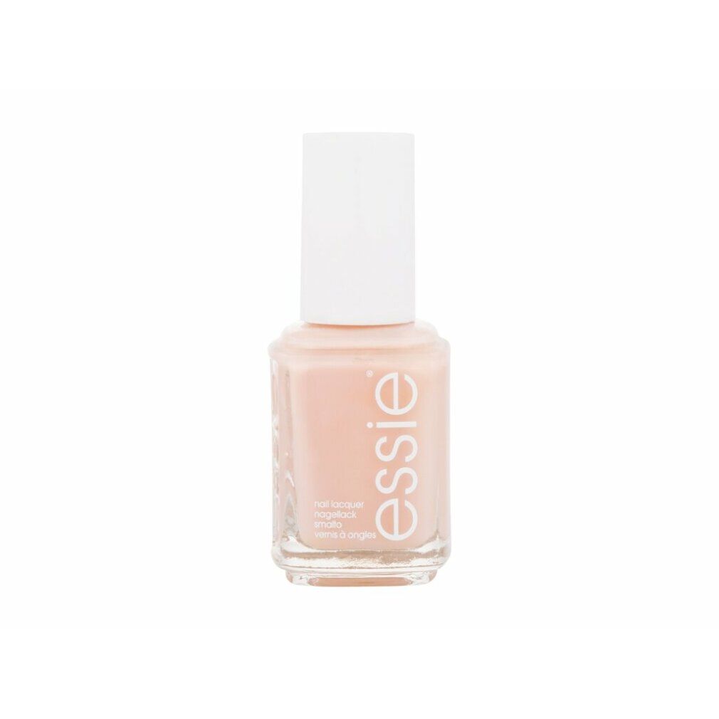 Essie vernis à ongles pêche clair avec capuchon blanc.