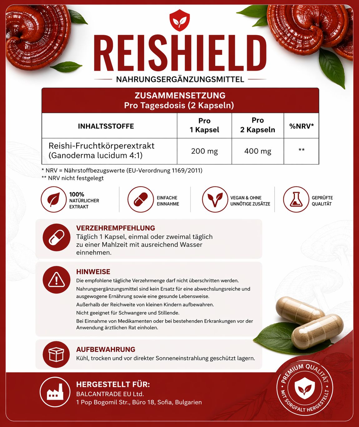 Reishield voedingssupplement