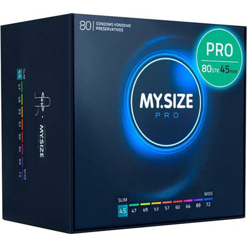 Emballage MY.SIZE PRO ELITE préservatifs, taille 45mm, 80 pièces.