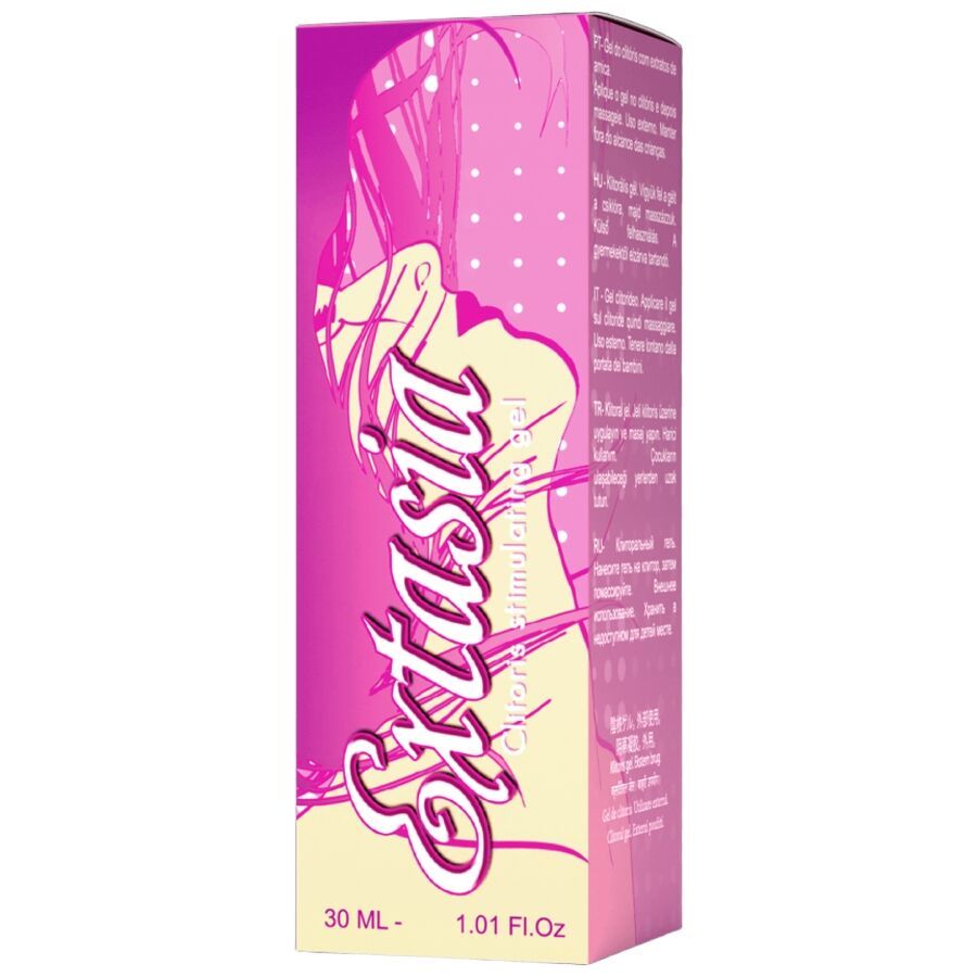 Gel stimulant Extasia pour le clitoris, boîte de 30 ml.