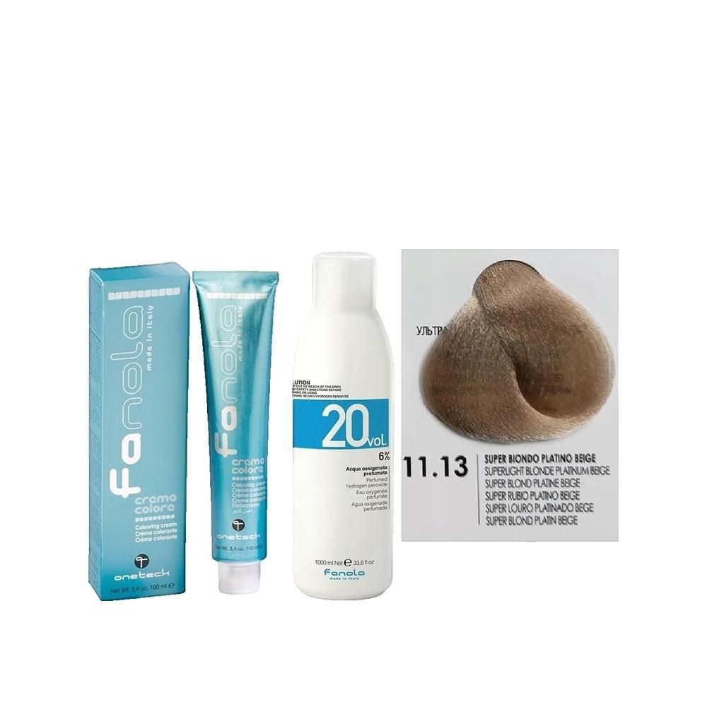 Fanola Crema Colore teinture cheveux blond platine beige