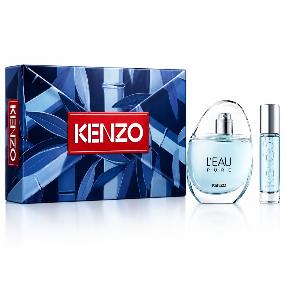 Kenzo L'Eau Pure geschenkset met parfumfles en rollerball.