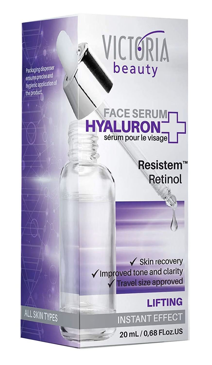 Victoria Beauty Hyaluron Serum flesje met pipet.