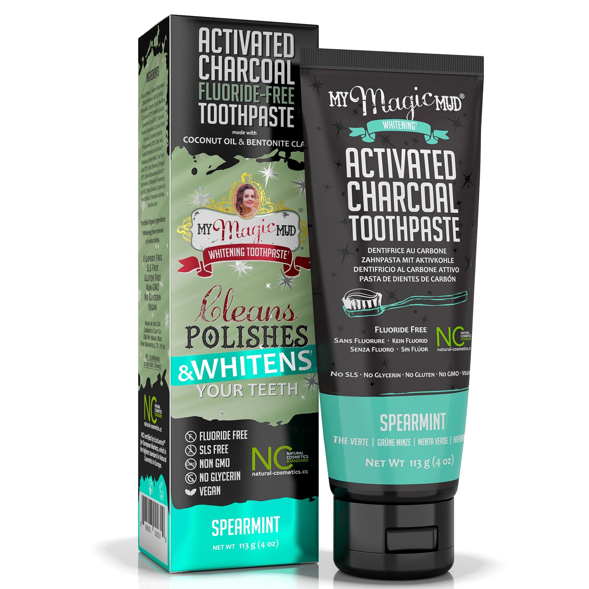 My Magic Mud tandpasta met actieve kool, groene munt