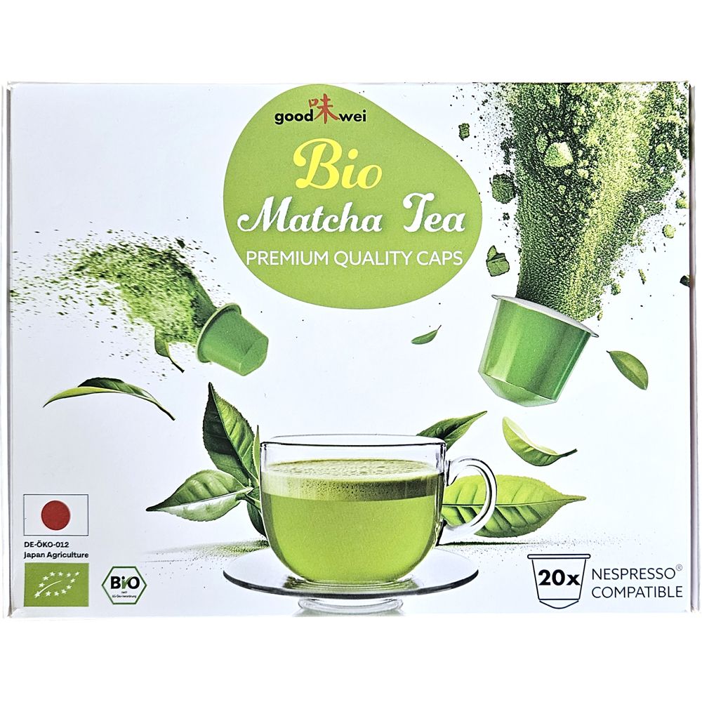 Good wei Capsules Matcha Cérémoniales Bio pour Nespresso