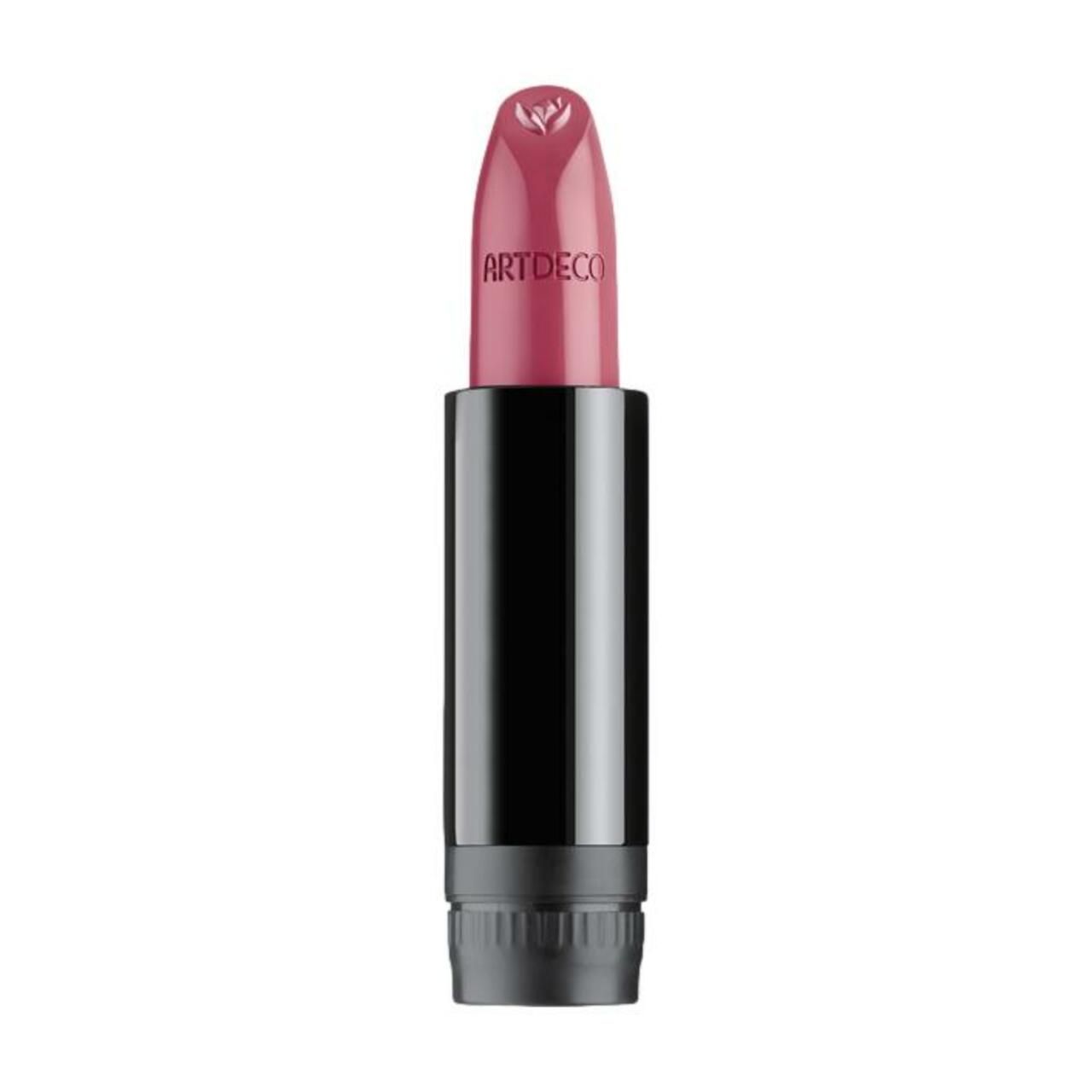 Roze lipstick in een zwarte huls. De lipstick draagt de tekst ARTDECO.