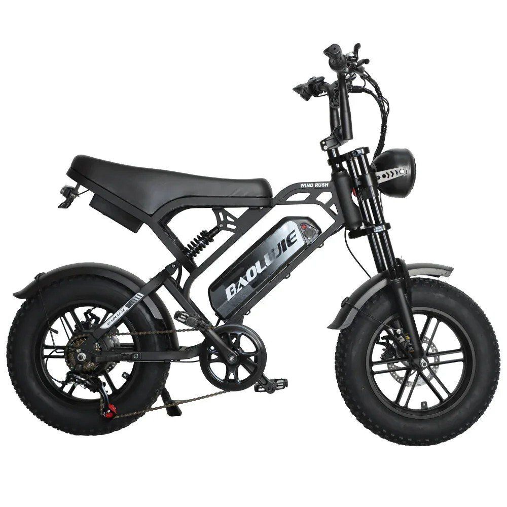 BAOLUJIE F2 Vélo électrique tout suspendu, 48 V 13 Ah, 16" x 4,0"