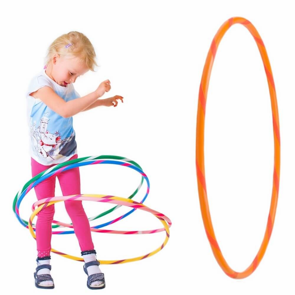 Hoopomania hula hoop enfant avec ruban grip | Ø 60 cm | Orange-Orange