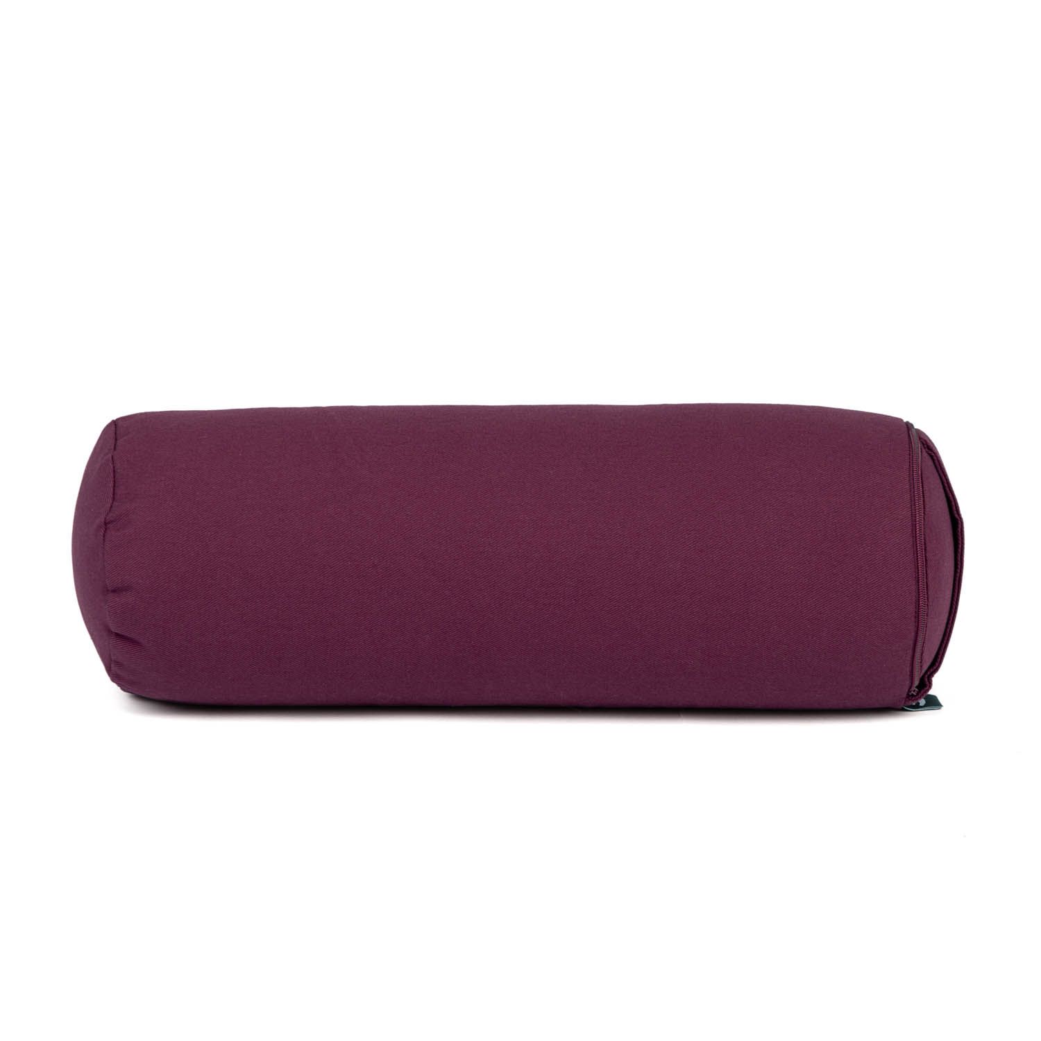 bodhi Yoga mini-bolter (rond), neck roll, ECO, écales de sarrasin aubergine