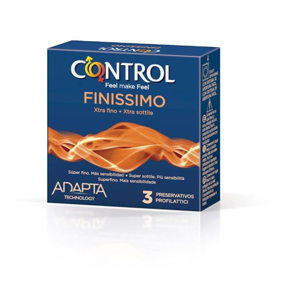 Boîte de préservatifs Control Finissimo Original, 3 unités. Préservatifs fins pour plus de sensibilité.