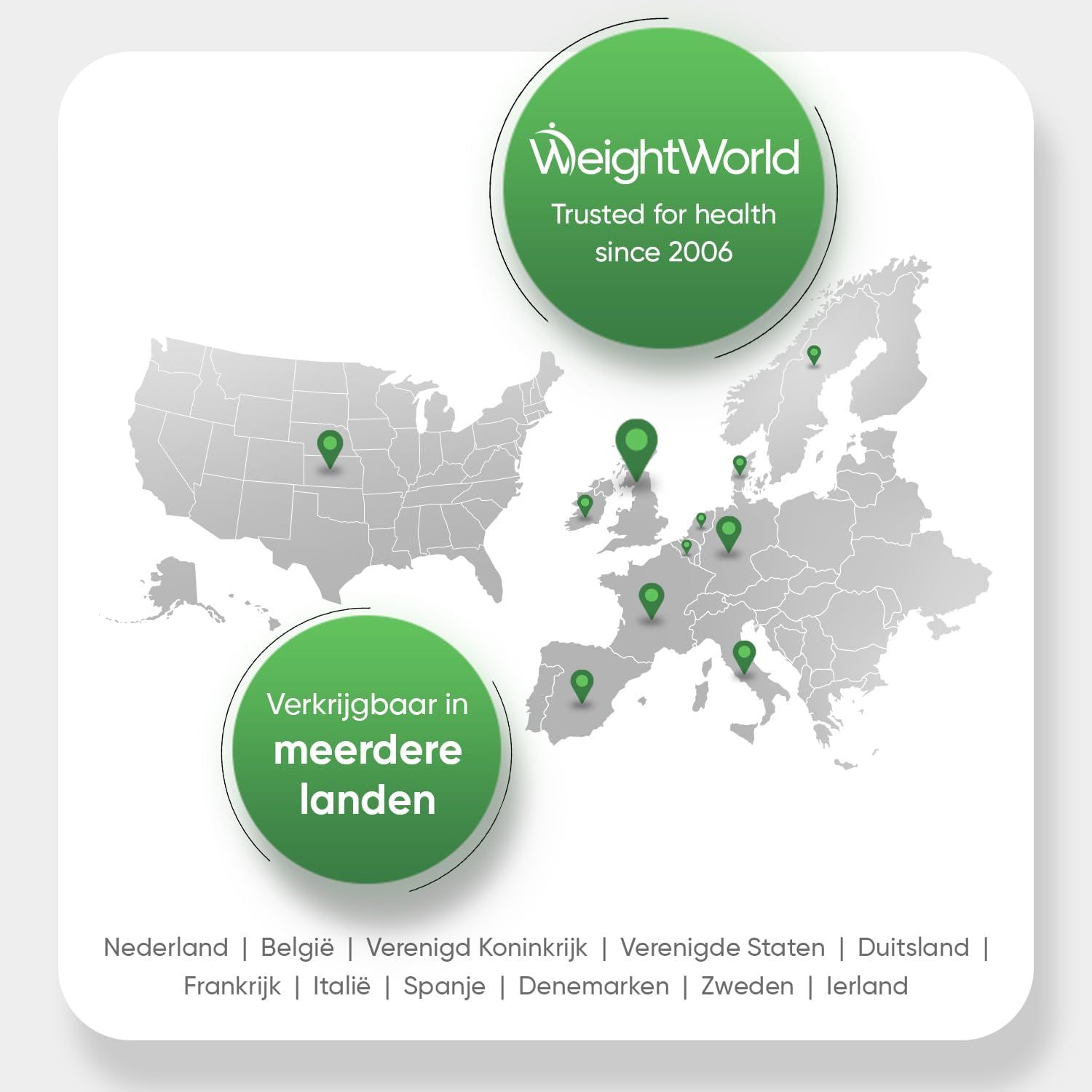 WeightWorld Ijzer & Vitamine C Gummies, verkrijgbaar in meerdere landen.
