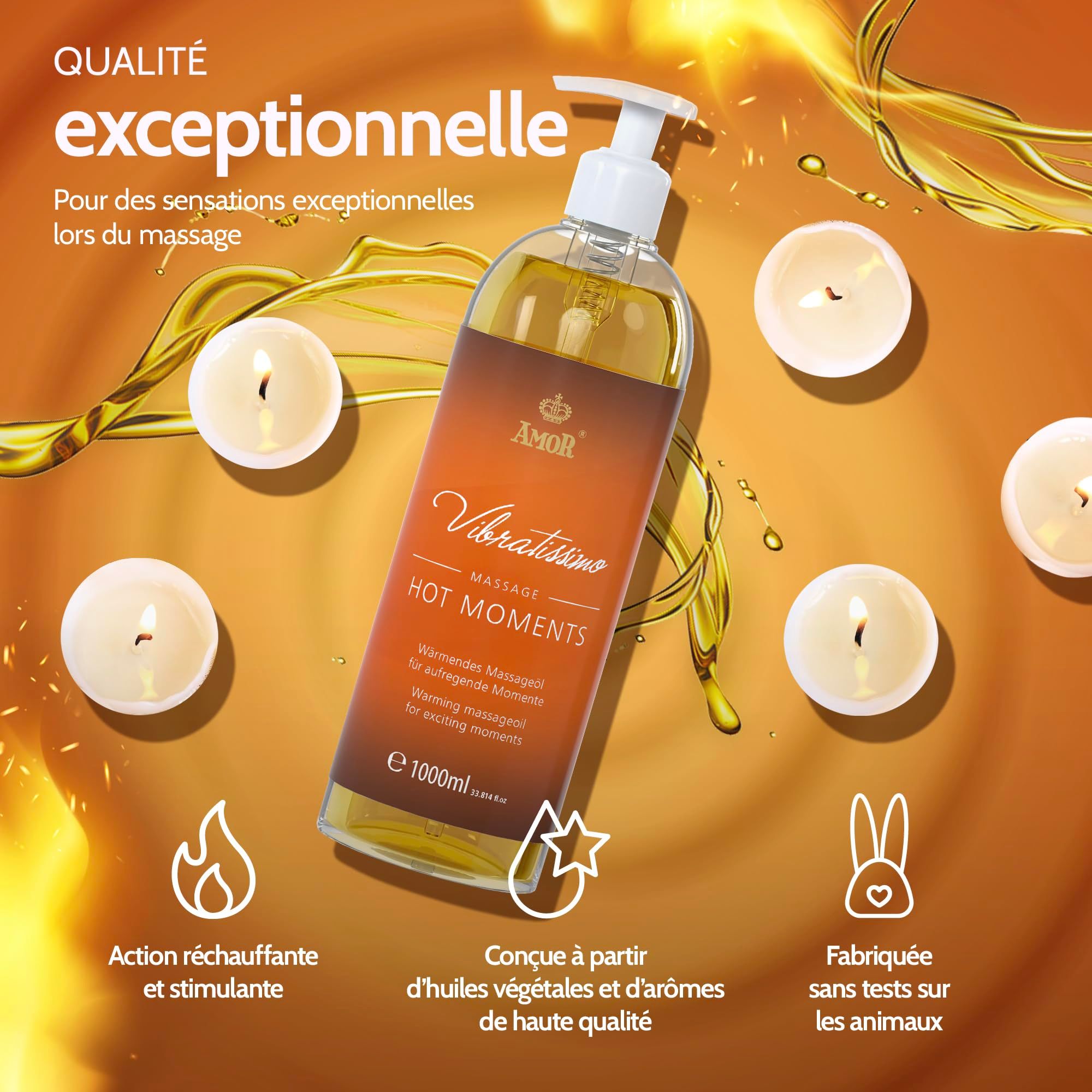 Vibratissimo Huile de Massage Hot Moments