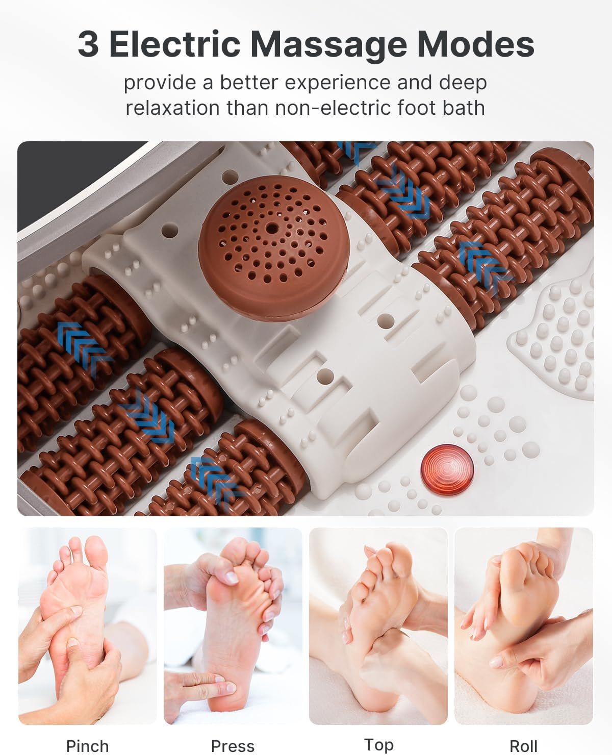 RENPHO Bain de Pieds avec Fonction Massage