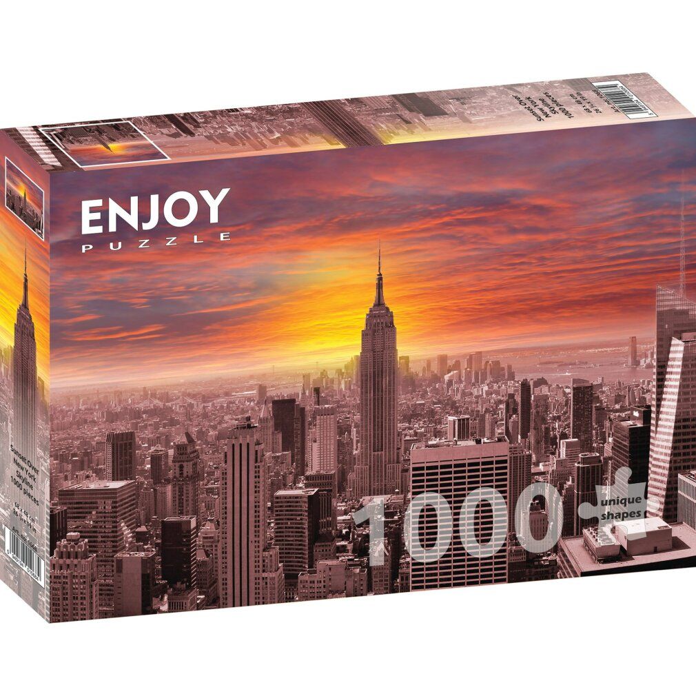 Puzzle enjoy coucher de soleil sur l'horizon New York 1000 parties
