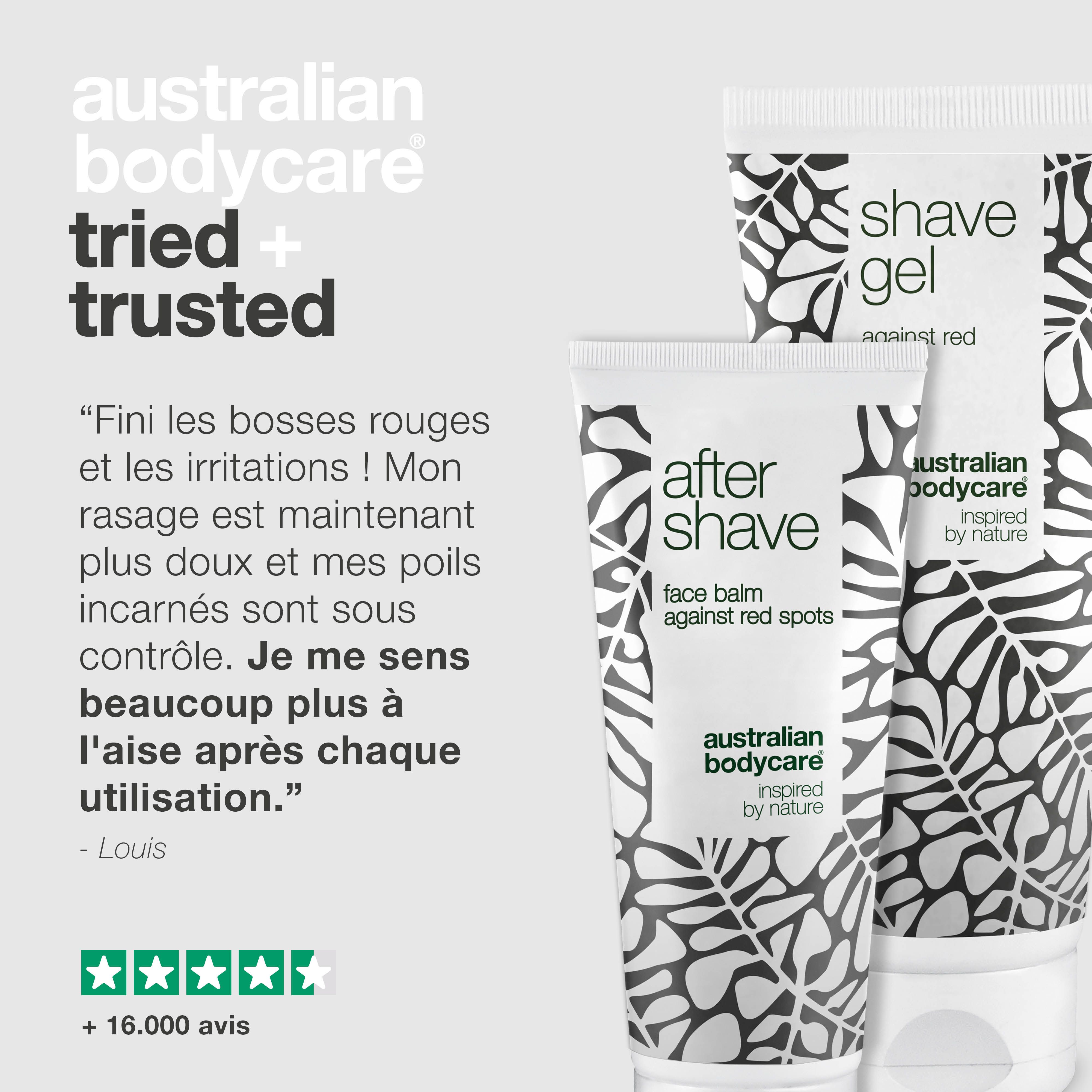 Australian Bodycare: produits éprouvés. Citations sur l'efficacité. Évaluation cinq étoiles. Plus de 16 000 avis.