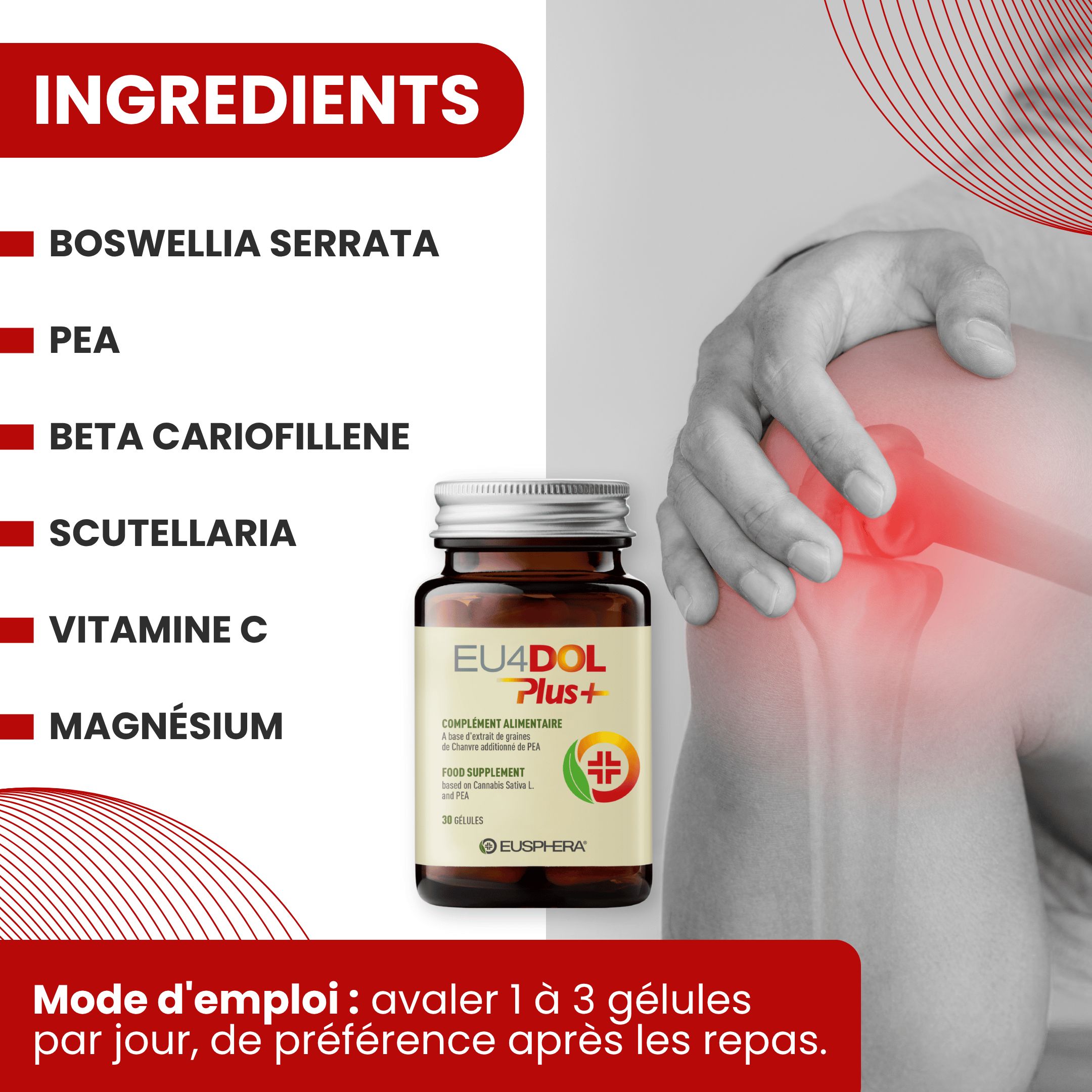 Complément alimentaire Boswelia pour les os et les articulations | Eusphera - EU4DOL PLUS