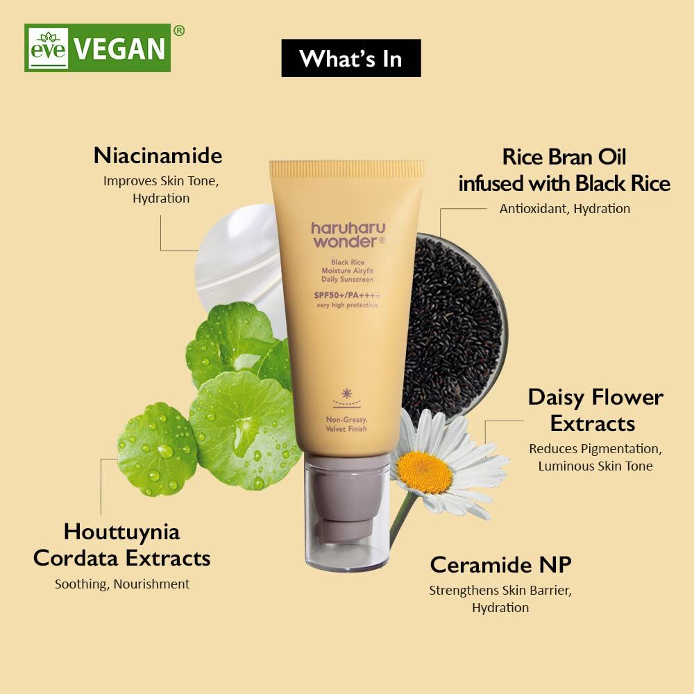 Haruharu Wonder Black Rice Moisture Airyfit Lichtere, meer hydraterende dagelijkse zonnebrandcrème