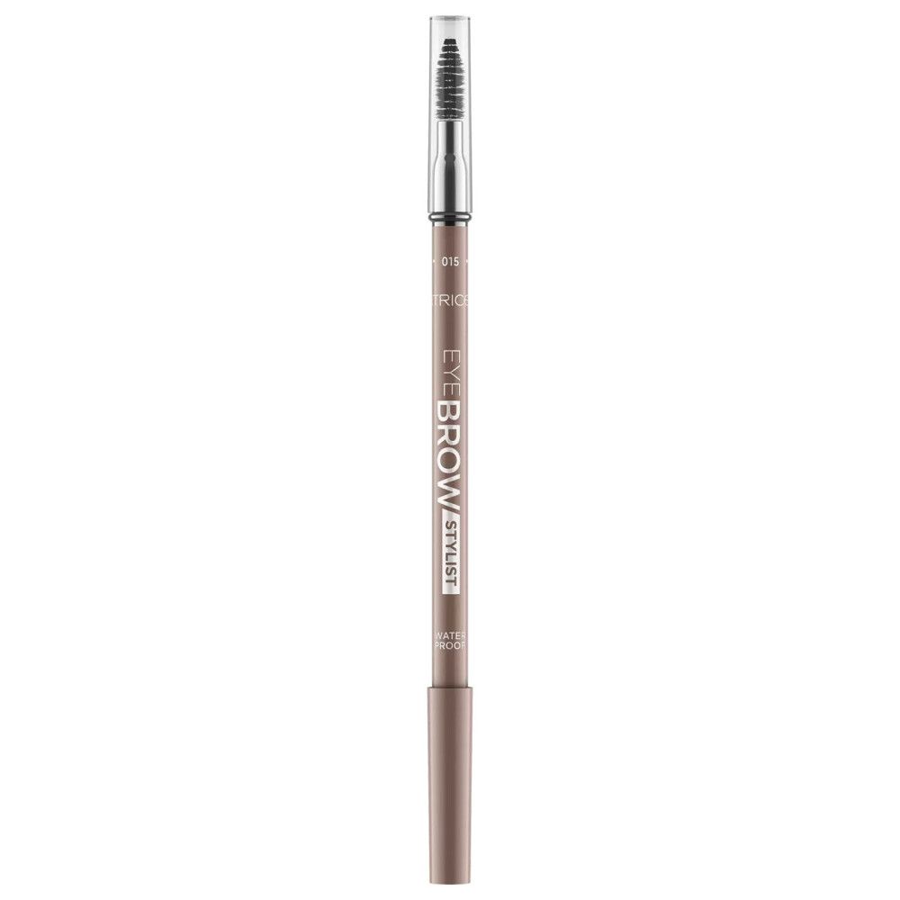 Crayon à sourcils avec brosse. Inscription: EYEBROW STYLIST. Couleur: marron clair.