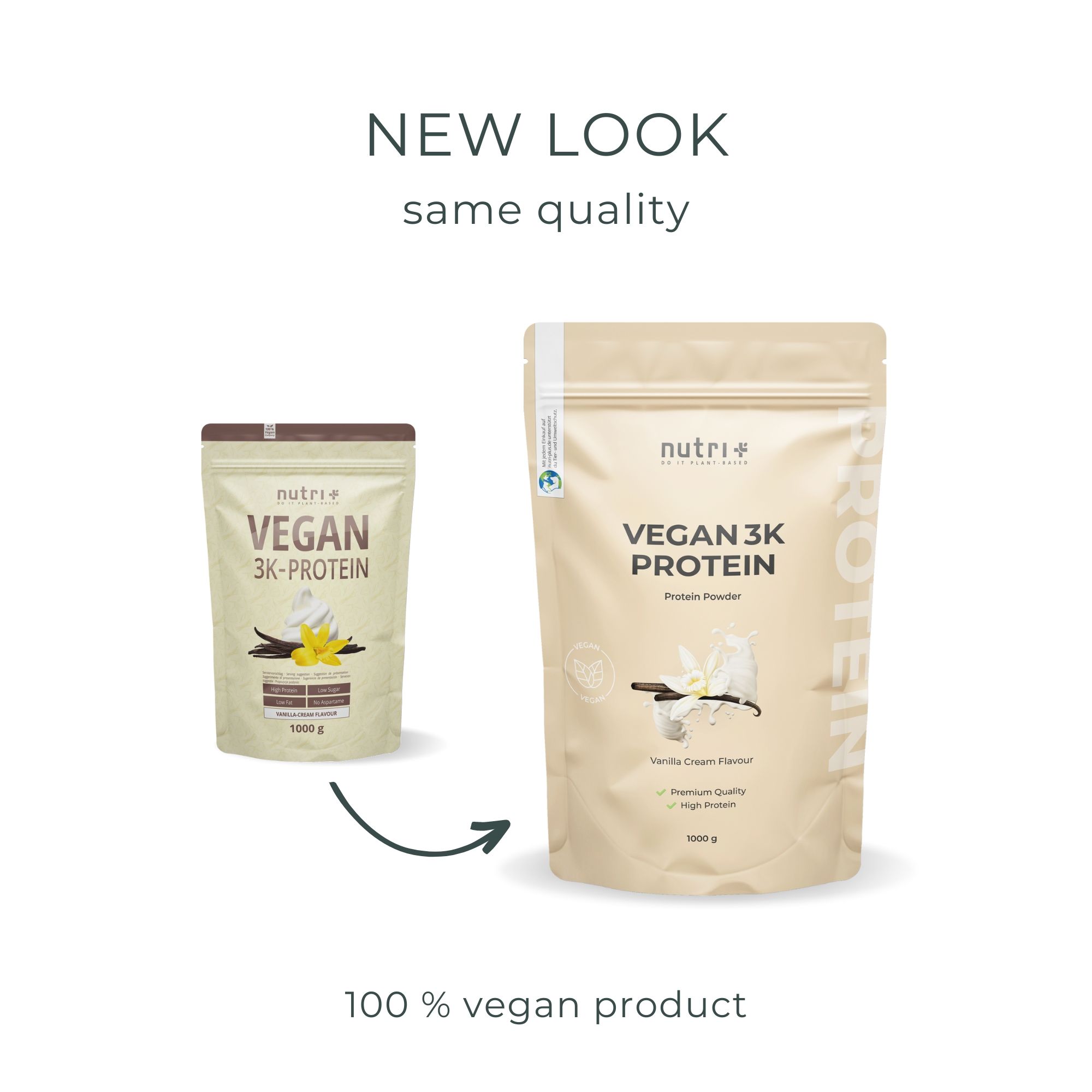 nutri+ Vegan eiwitpoeder 3k