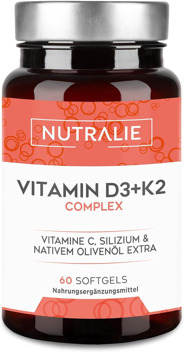 Nutralie Vitamine D3+K2 Complex, 60 capsules.