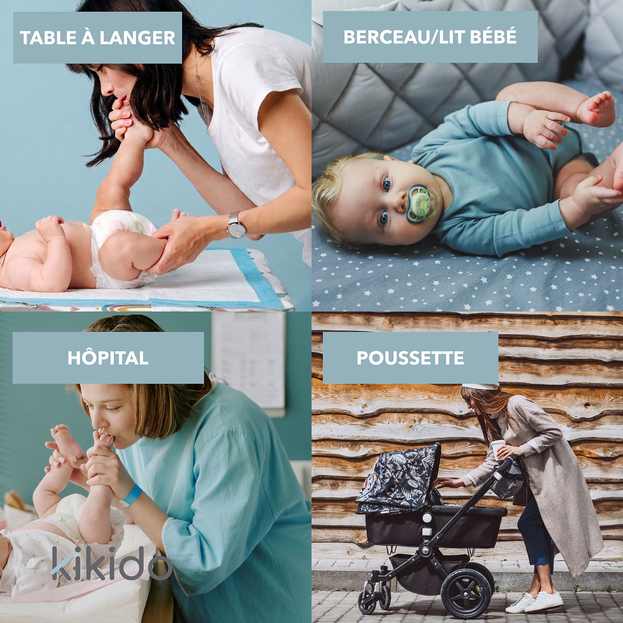 Kikido Alèses Jetables pour Bébé 40x60
