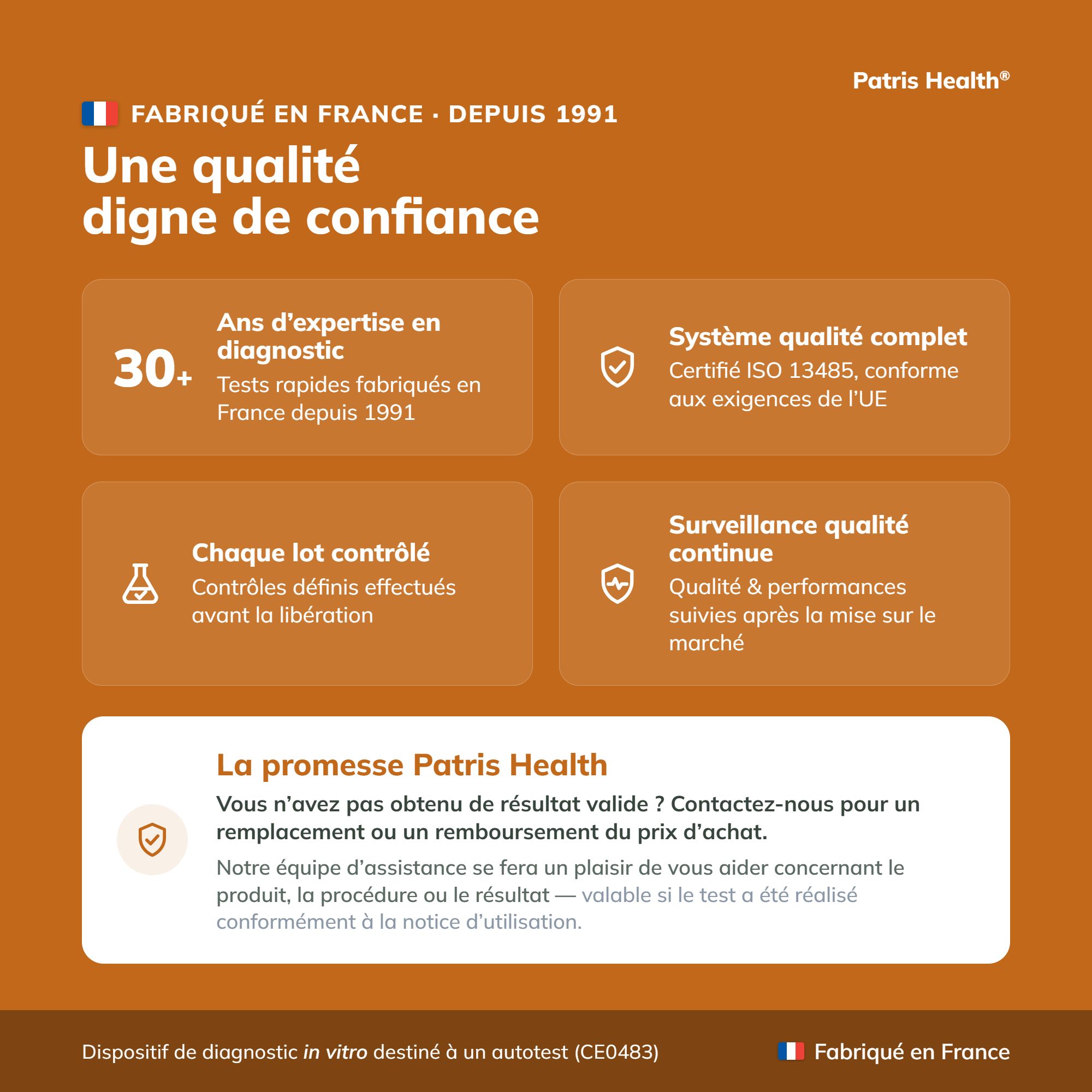 Version française : Qualité et confiance dans le test Calprotectin.