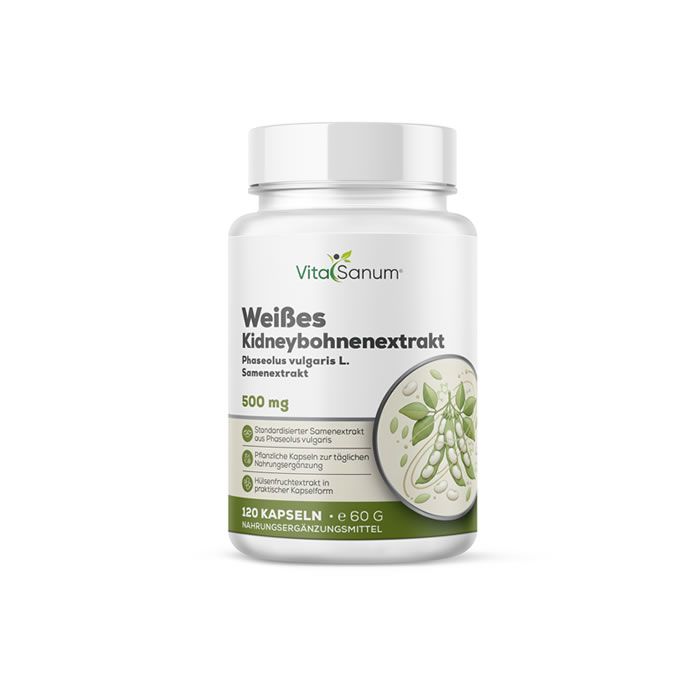 VitaSanum Extrait de haricot blanc, 500 mg, 120 gélules.