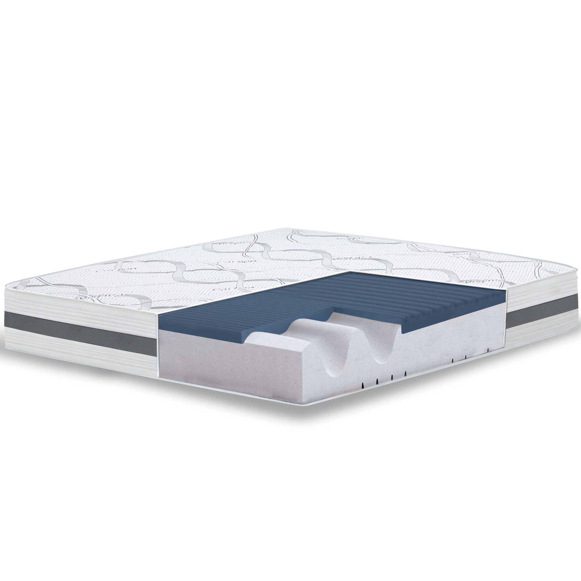The White Stone Traagschuim Matras 80x190 cm Hoogte 22 cm | Hypoallergeen en Ademend Tijk