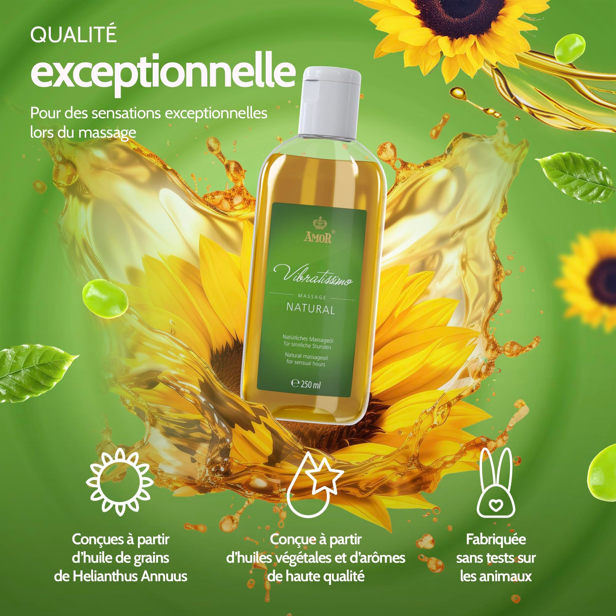 Vibratissimo Huile de Massage Natural