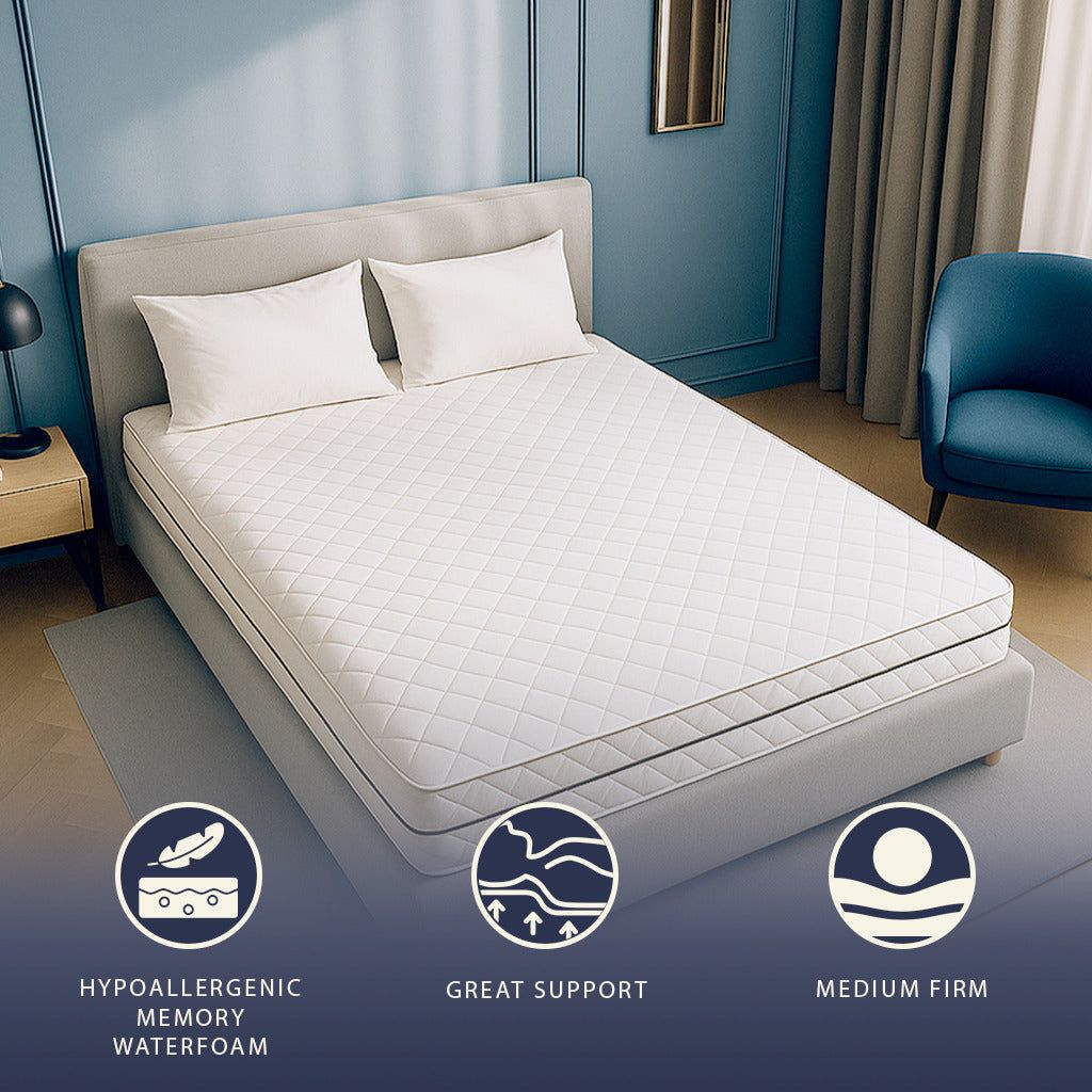 The White Stone Matras 120x200 met Pocketveren en Waterfoam | Hoogte 24 cm