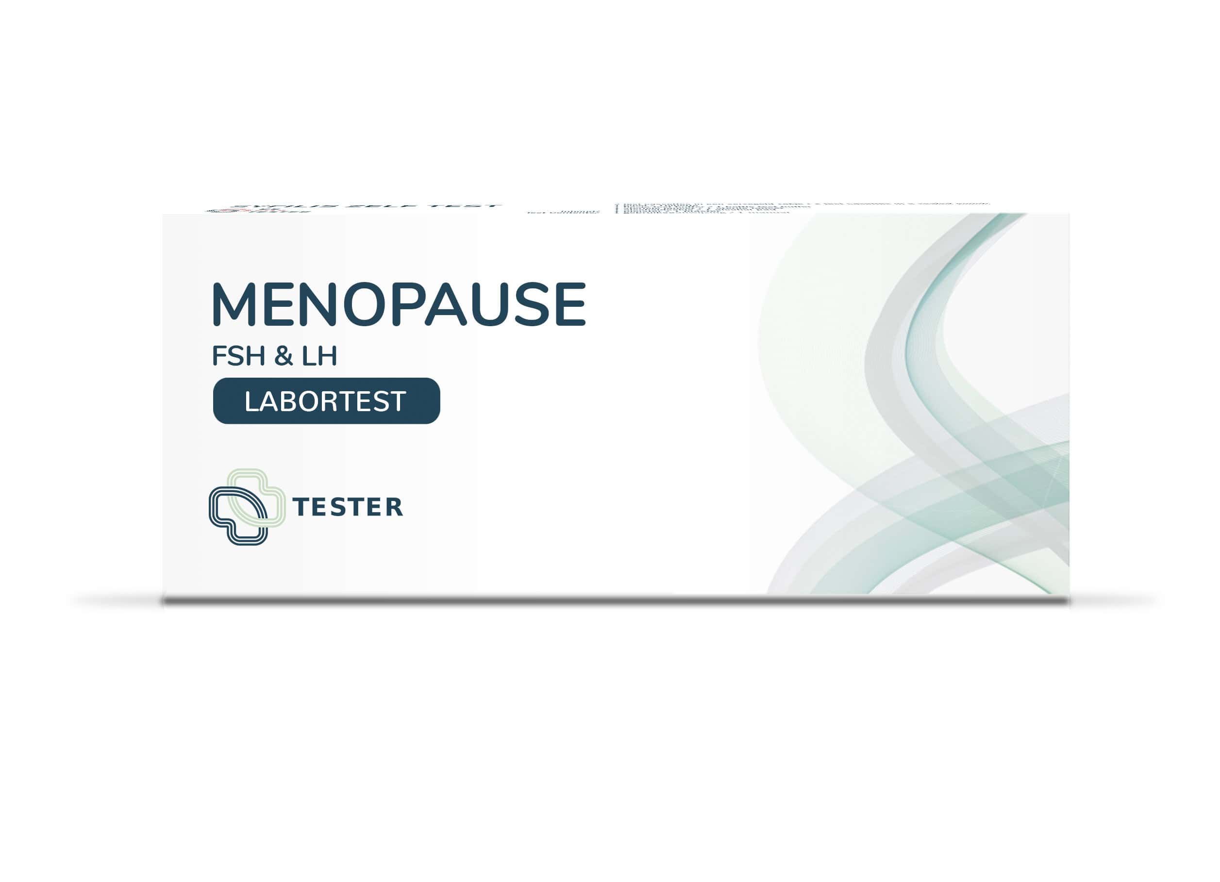 Emballage du test de laboratoire Menopause FSH & LH.