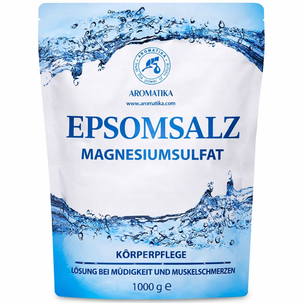 Sachet de sel d'Epsom AROMATIKA au sulfate de magnésium, 1000g.