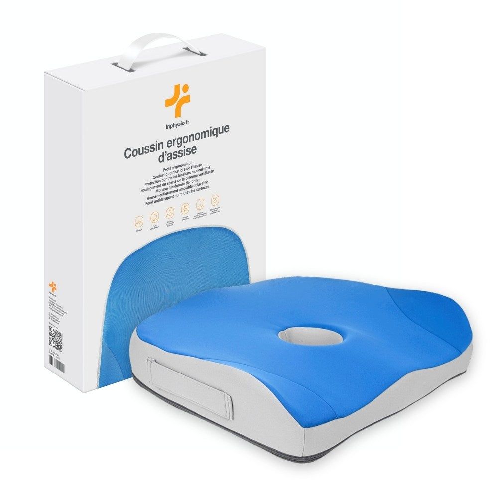 INPHYSIO Coussin de siège ergonomique, mousse mémoire