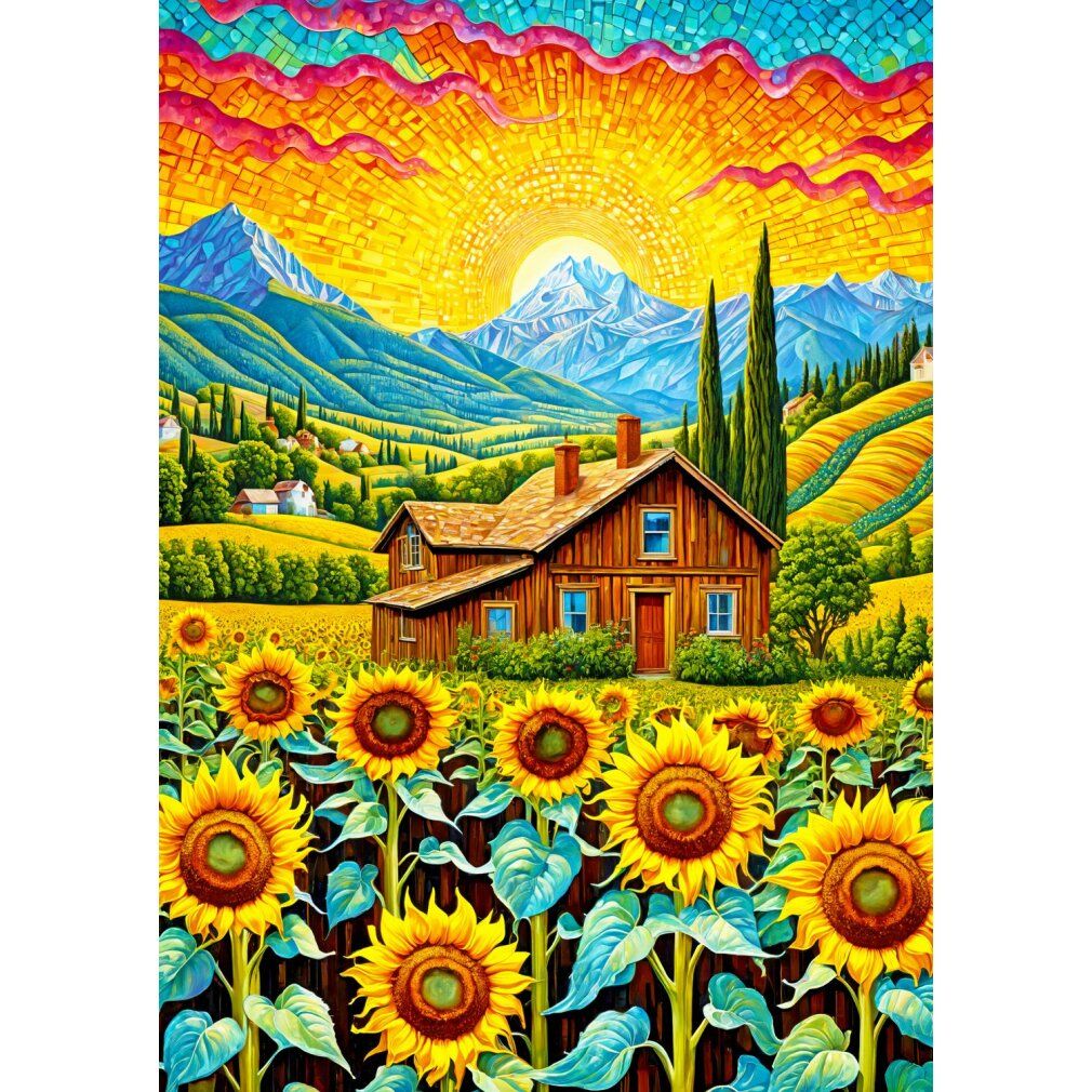 annÉe Puzzle Sunflower House 1000 pièces
