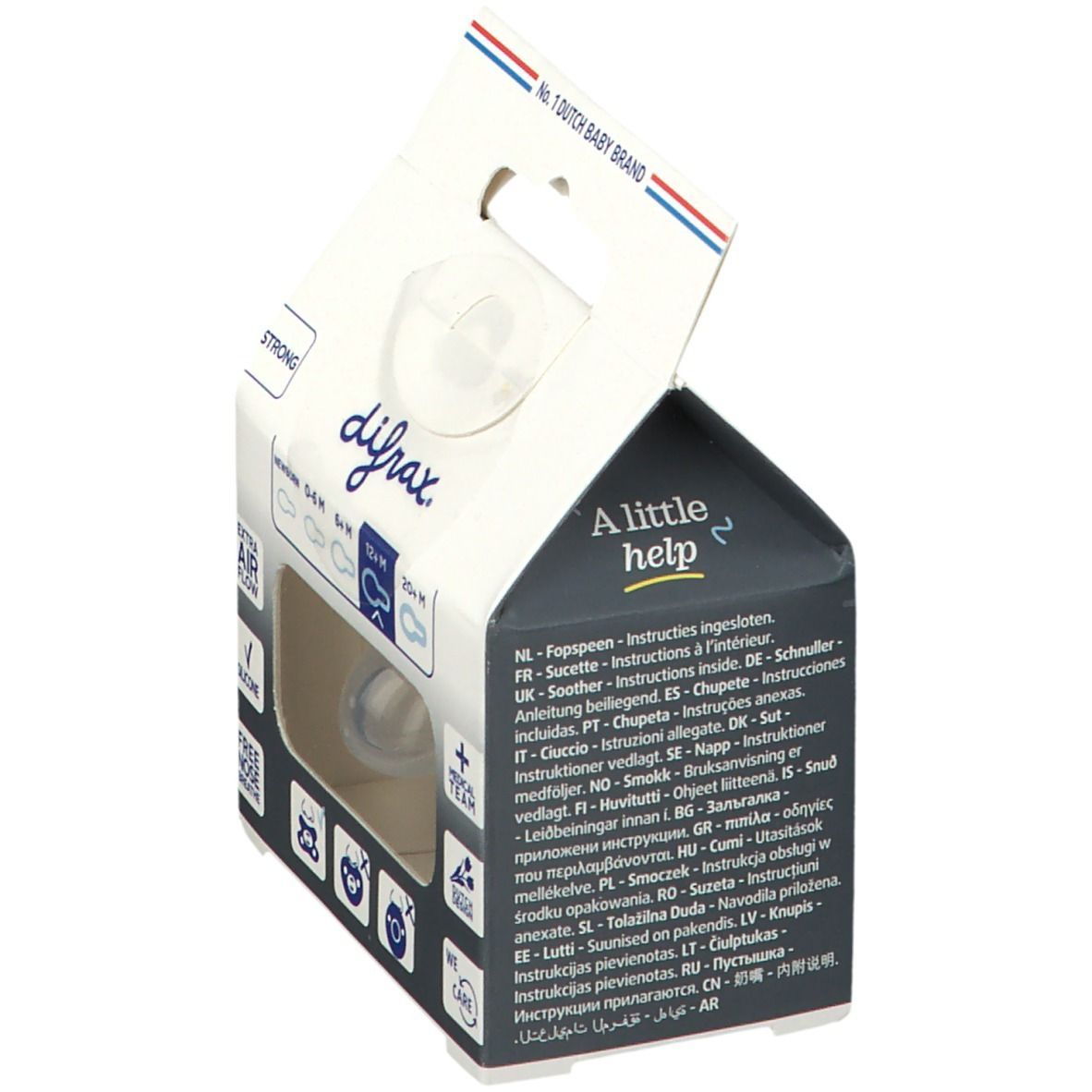 Difrax Fopspeen Natural Vanilla 12 Maanden+