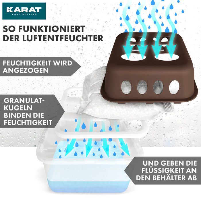 KARAT Déshumidificateur Hava - Déshumidificateur à granulés Marron